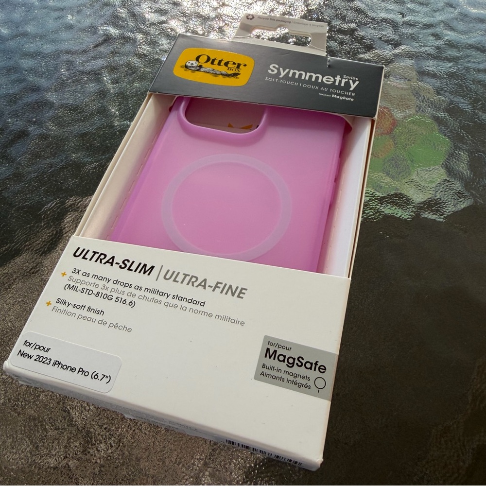 Pink OtterBox Symmetry Case for iPhone 15 Pro Max